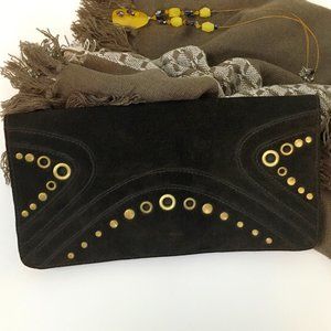 Banana Republic Brown Suede Clutch-RN54023